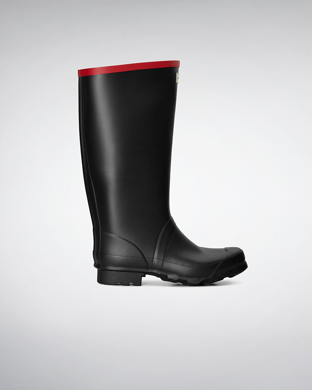 Women Hunter Argyll Full Knee | Tall Rain Boots Black | NZ-58741-OKUZ